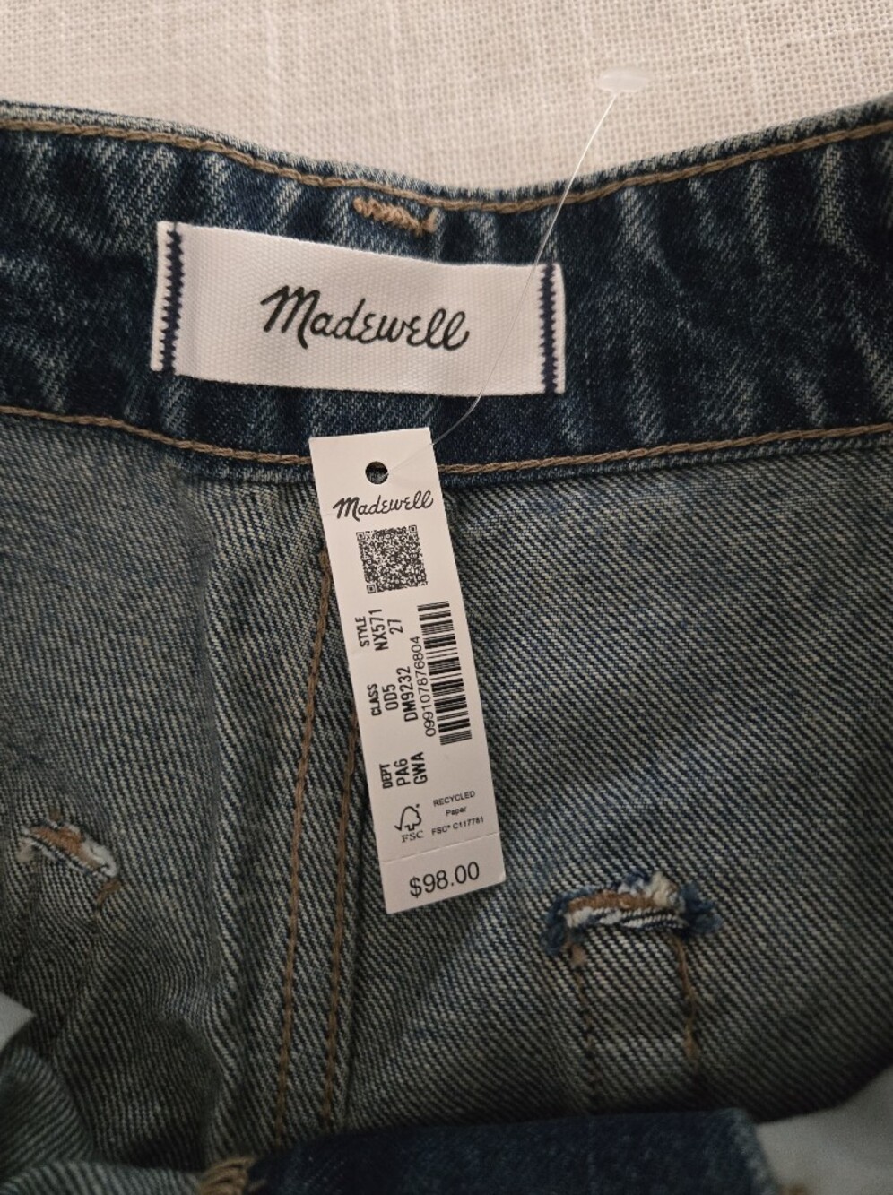 NWT Madewell Denim Culottes in Greendale Wash - Picture 6 of 9